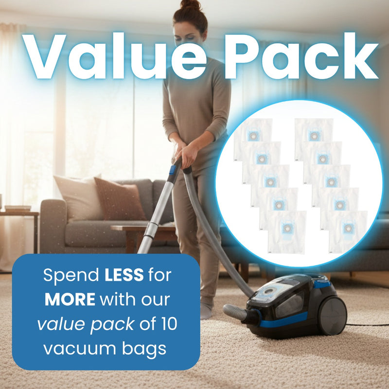 Pack of 10 Compatible Vacuum Bags for Bosch Type G