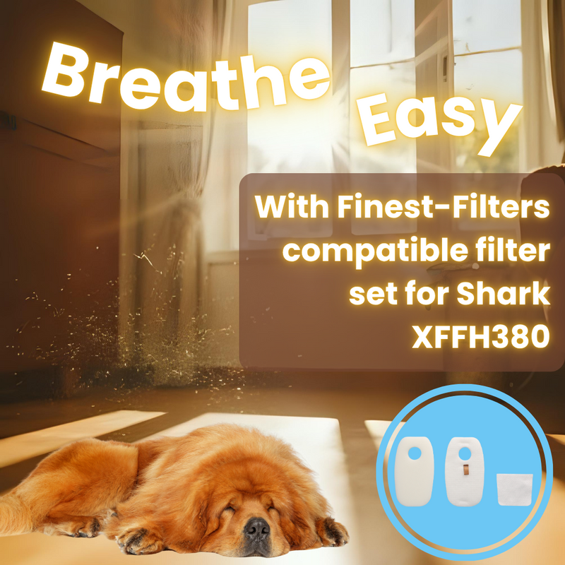 6-Piece Foam and Felt Filter Set (Finest-Filters) Compatible for Shark XFFH380 and more