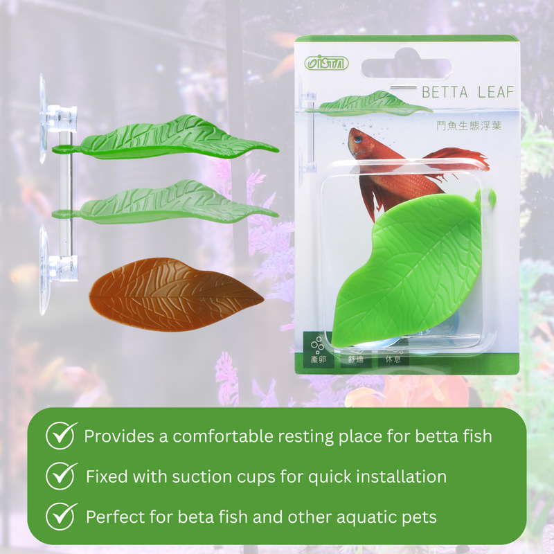 Ista Green Betta Leaf 7cm x 4cm