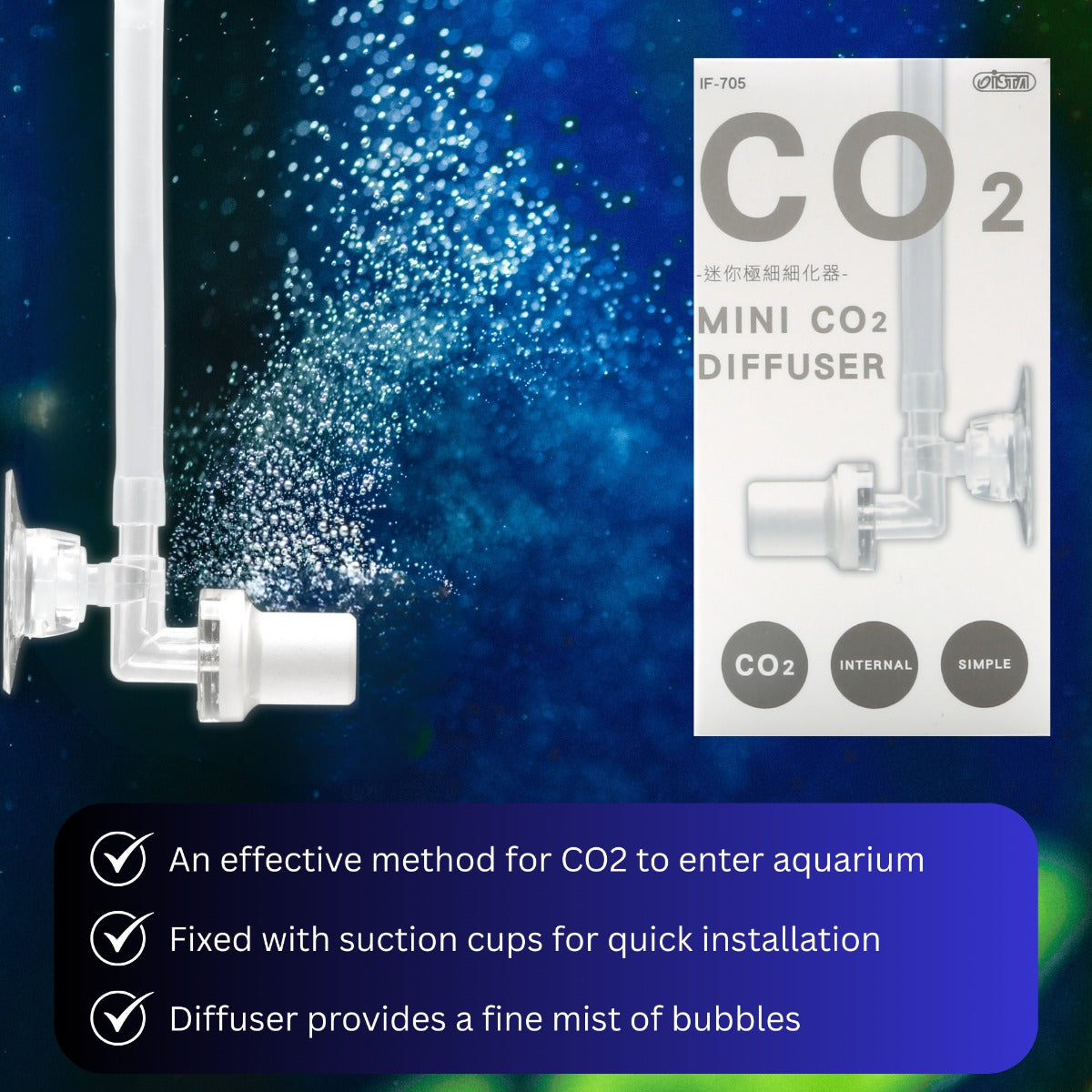 Mini Ceramic CO₂ Diffuser — Finest Filters