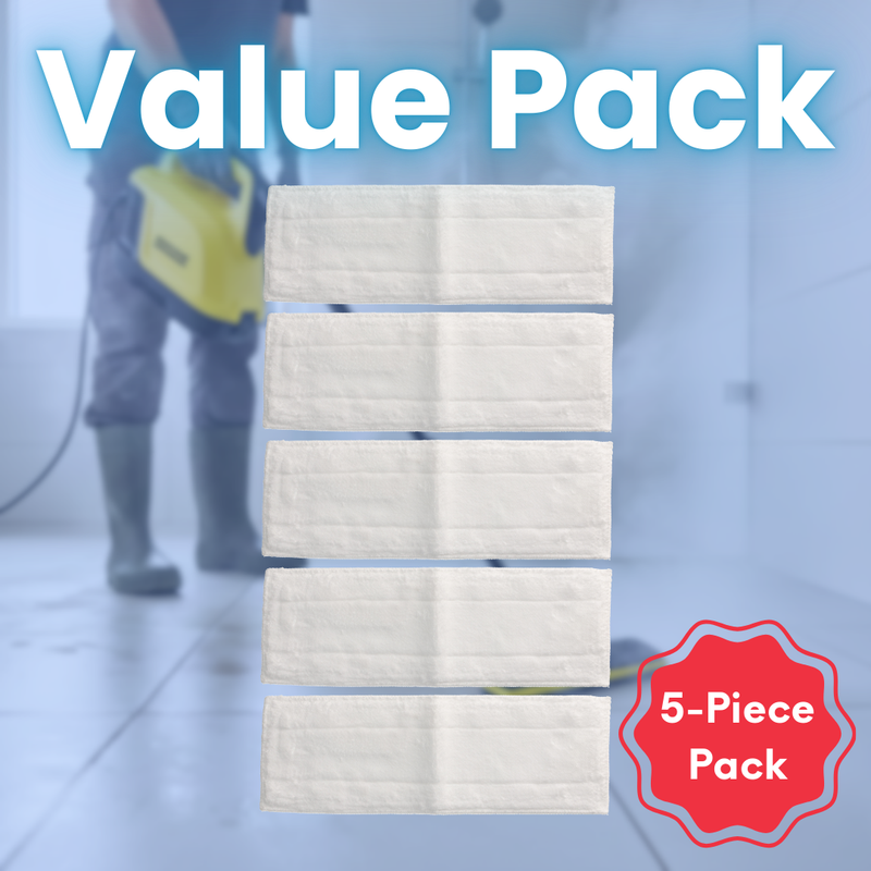 5-Pack Microfibre Replacement Mop Pads – Compatible with Kärcher EasyFix SC2 / SC3 / SC4 / SC5