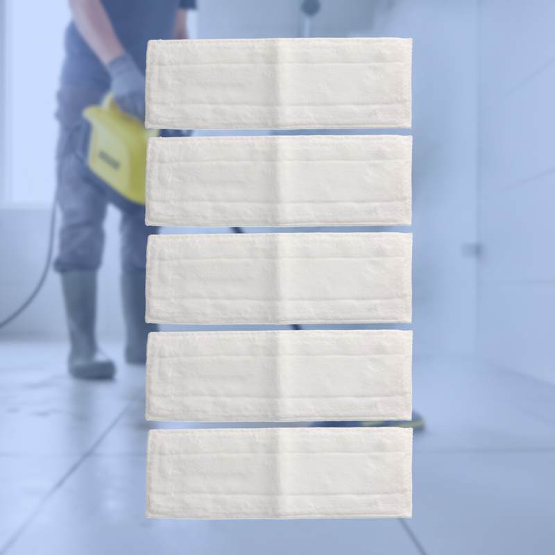 5-Pack Microfibre Replacement Mop Pads – Compatible with Kärcher EasyFix SC2 / SC3 / SC4 / SC5