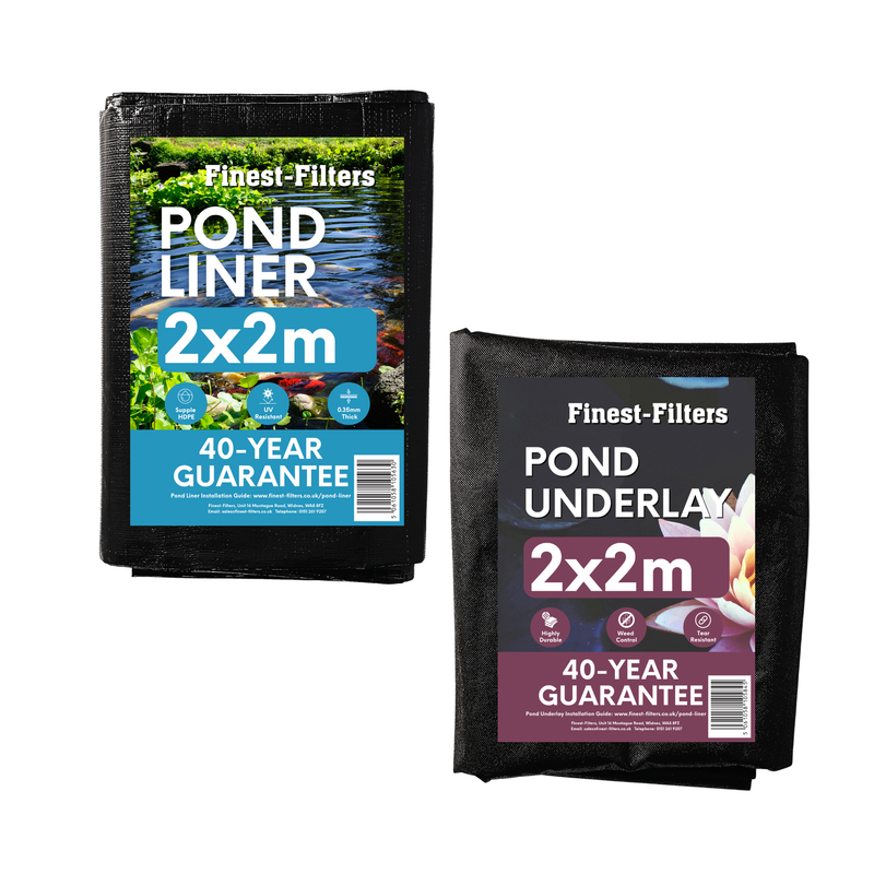 0.35mm HDPE Pond Liner & Underlay Options - 40yr Guarantee (2x2m - 9x12m)