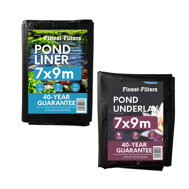 0.35mm HDPE Pond Liner & Underlay Options - 40yr Guarantee (2x2m - 9x12m)