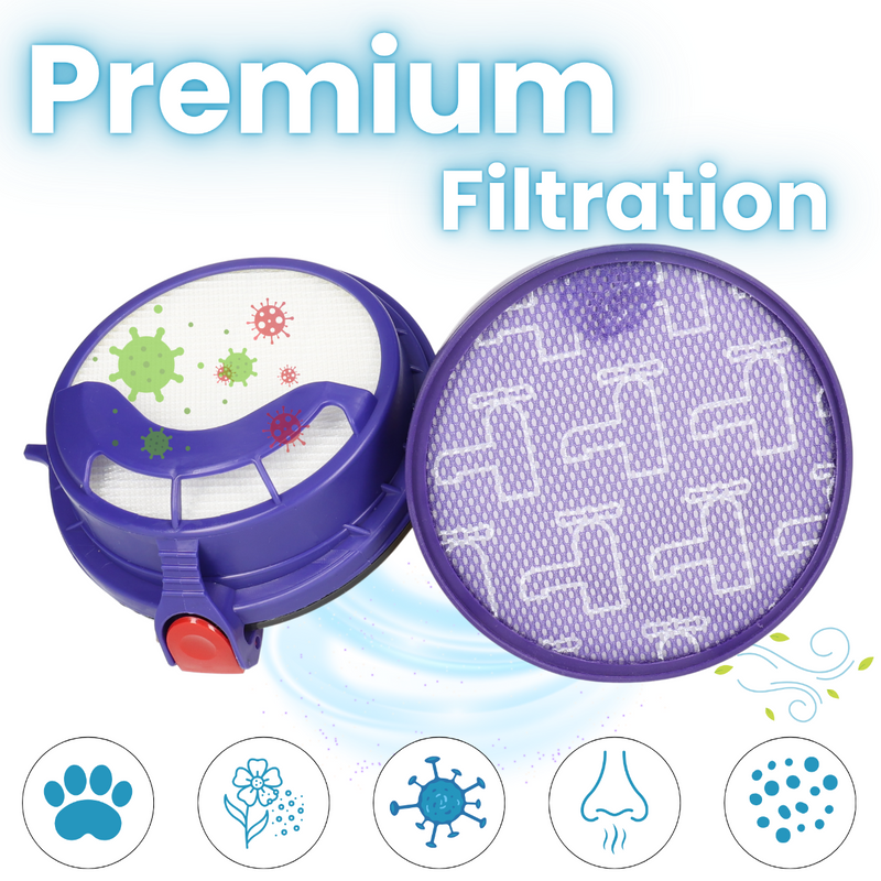 Pre & Post Vacuum Filter Set Compatible with Dyson DC25