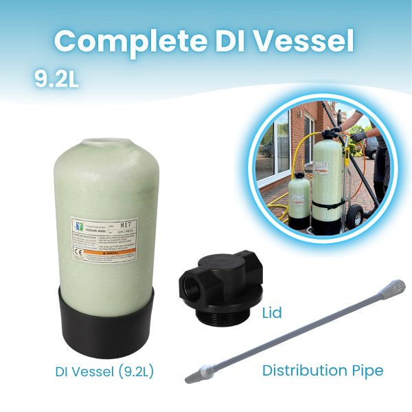 DI Pressure Vessel with Distribution Pipe and Lid (9.2L or 25.2L)