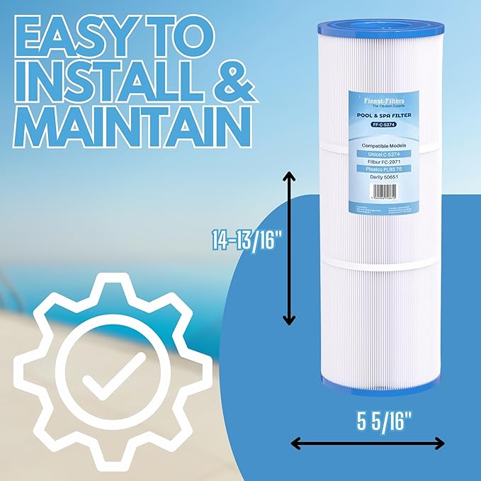 Spa Filter Cartridge For Pleatco PLBS75 / Unicel C-5374 - FF-C-5374