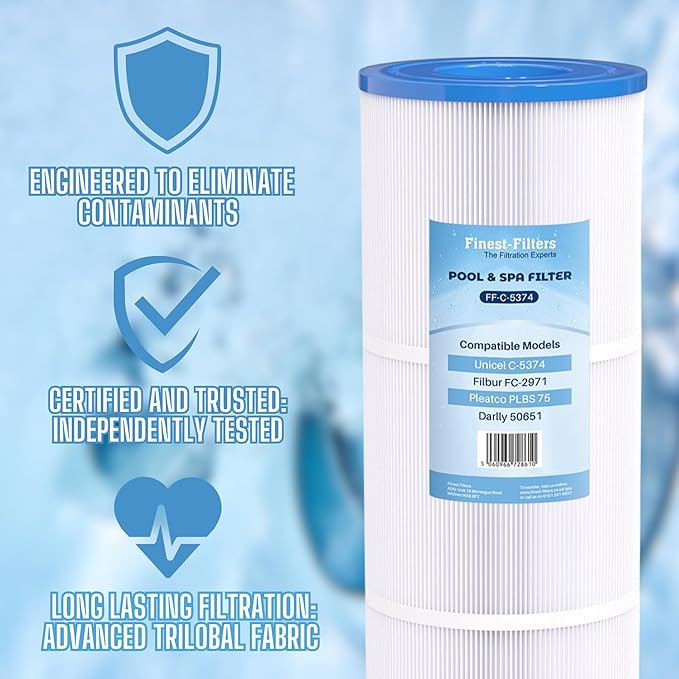 Spa Filter Cartridge For Pleatco PLBS75 / Unicel C-5374 - FF-C-5374