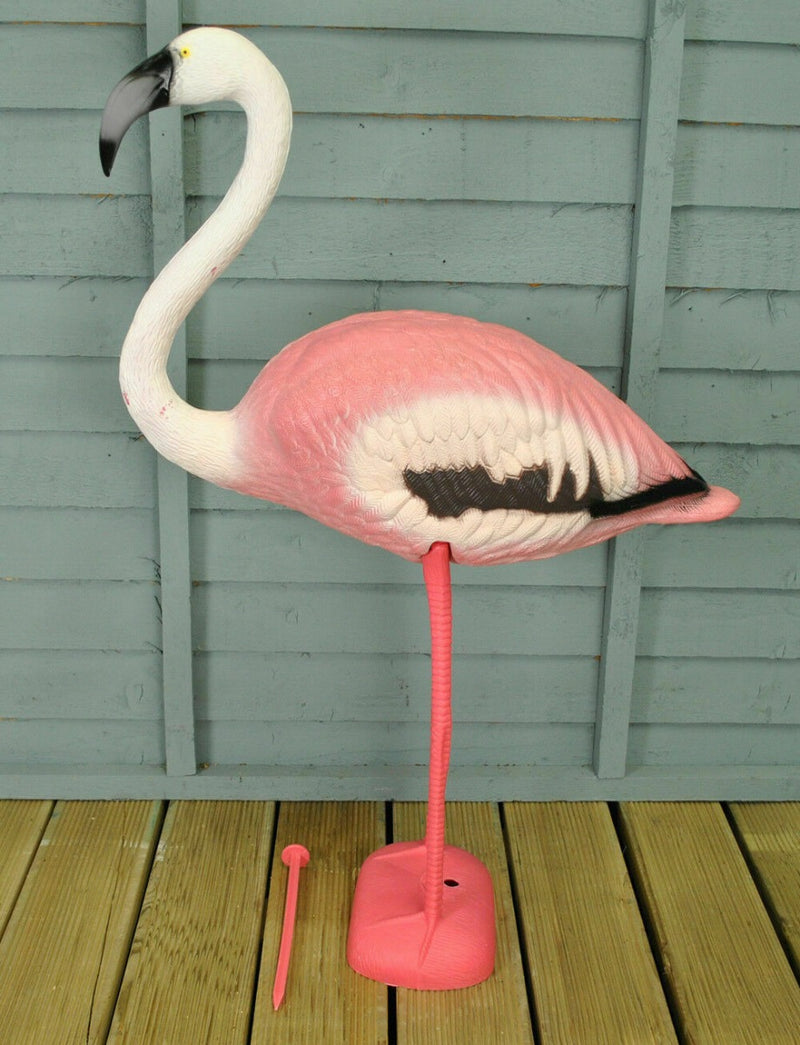 Pink Flamingo Garden Pond Decor