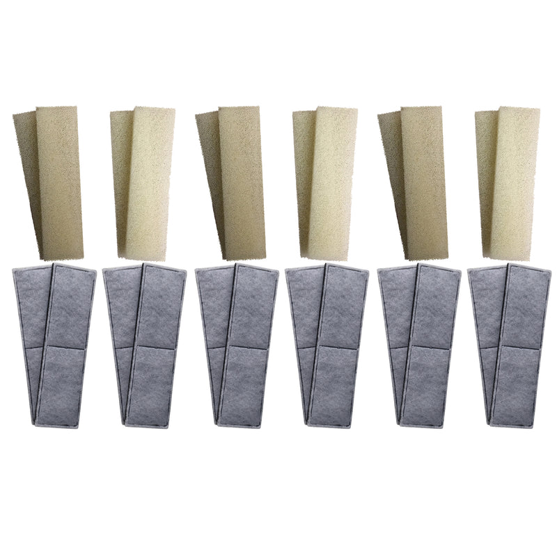 12 x Fluval U4 Compatible Plain Foam and 12 x Compatible Polycarbon Filter Cartridges