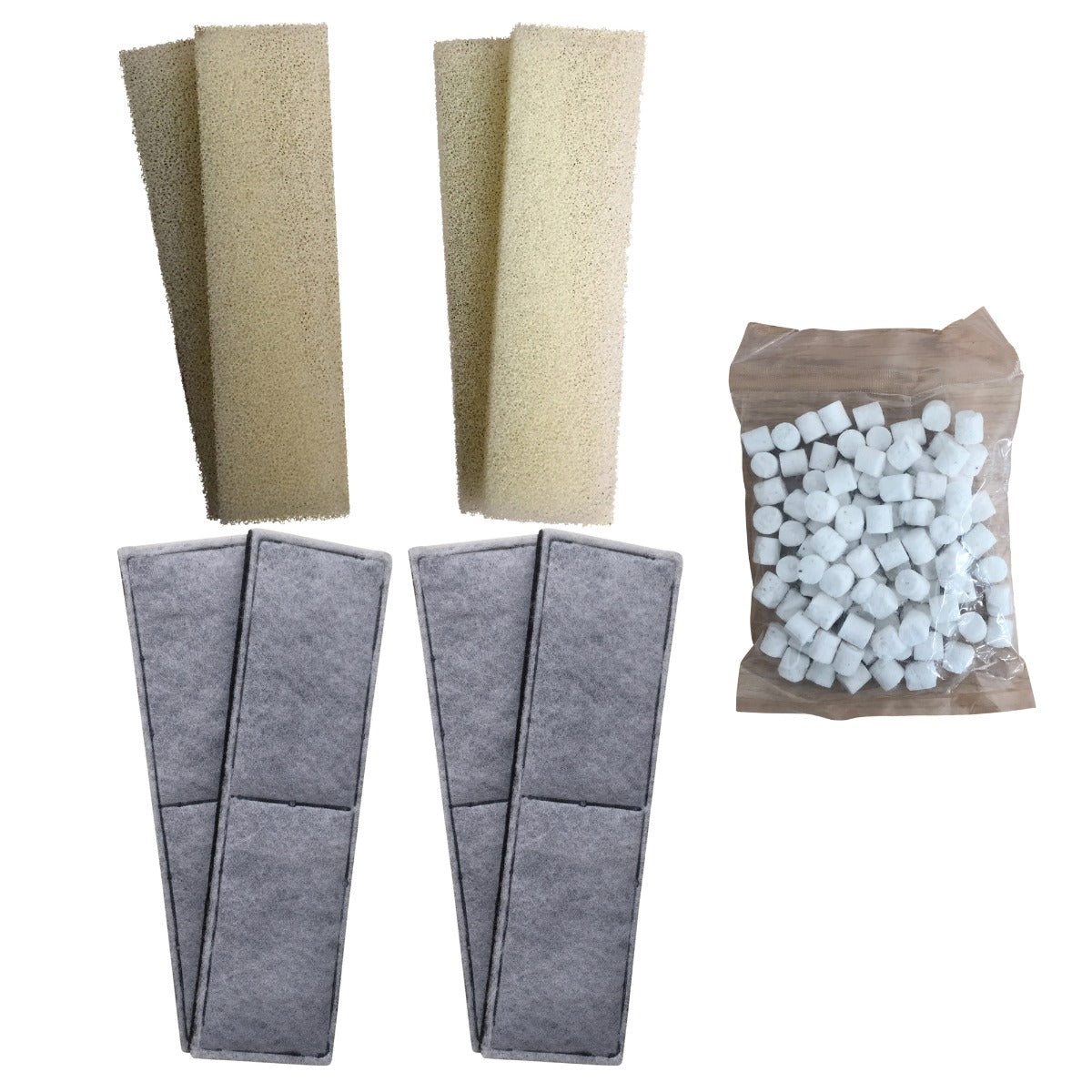4 x Compatible Foam and 4 x Polycarbon Carbon Filter Cartridges and 17 ...