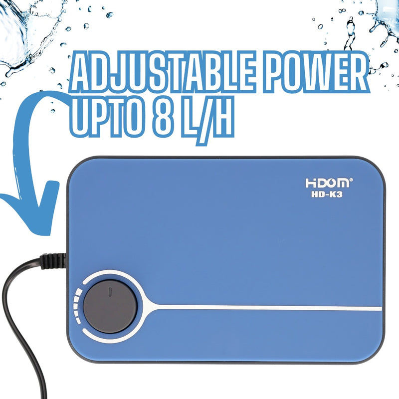 Hidom Aquarium Ultra Quiet Double Outlet 8L/min Air Pump