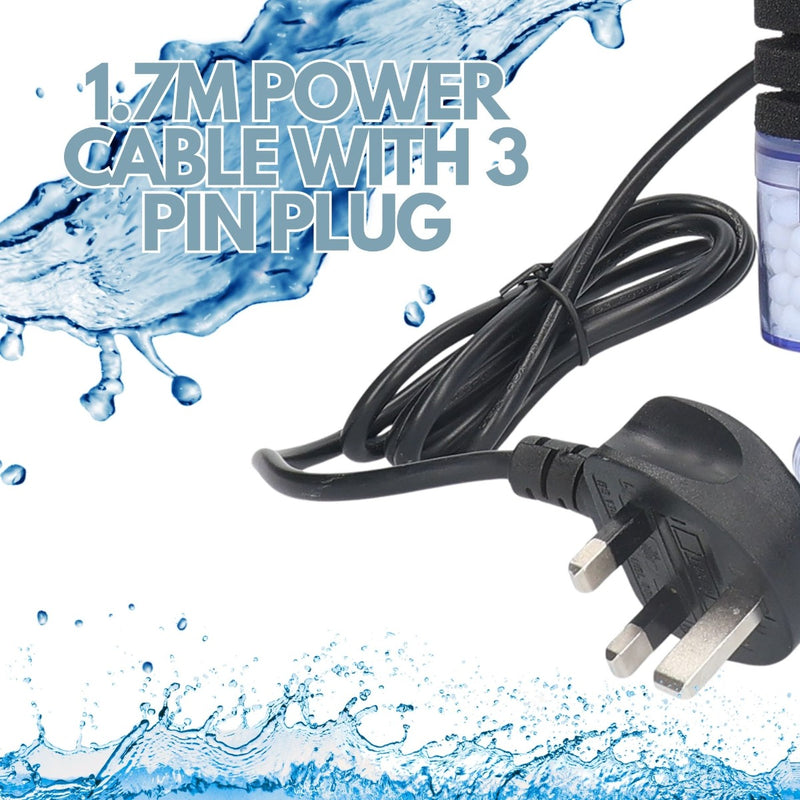 Double Sponge Internal Bio Filter With Built In Pump