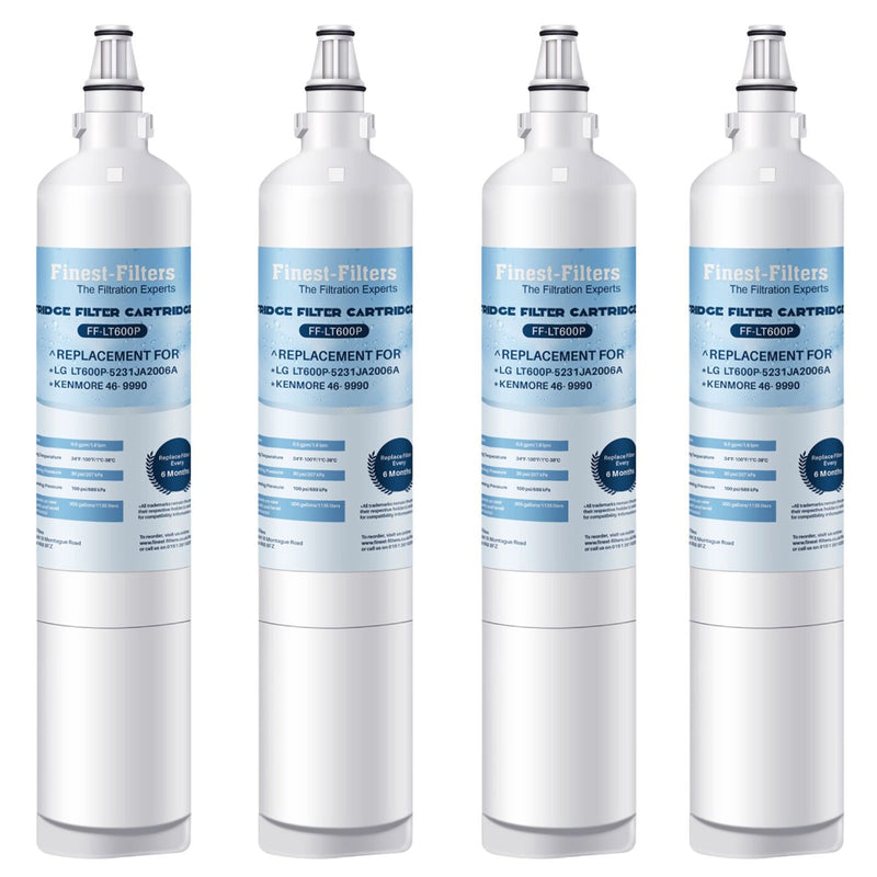 Compatible with LG LT600P Fridge Water Filter (4 Pack)