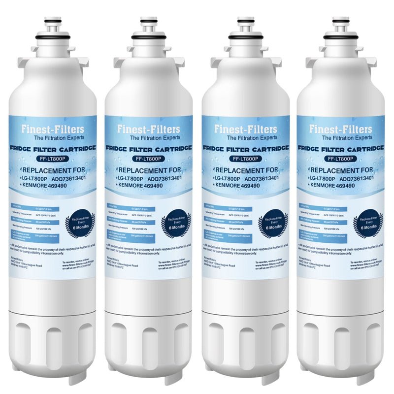 Compatible with LG LT800P Fridge Water Filter (4 Pack)