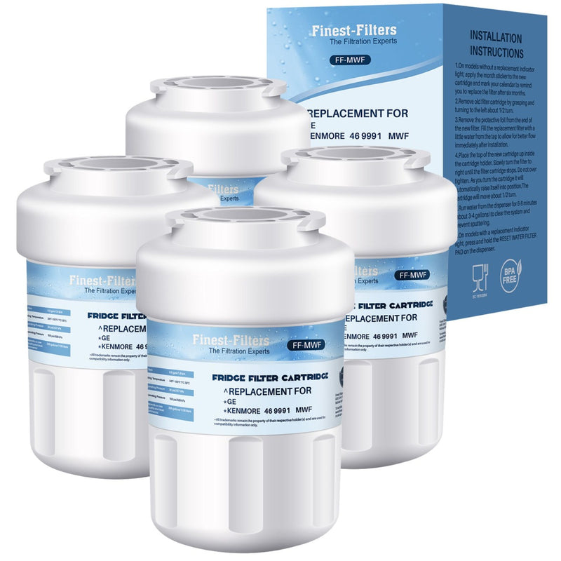 Fridge Water Filter Compatible with GE MWF (4 Pack)
