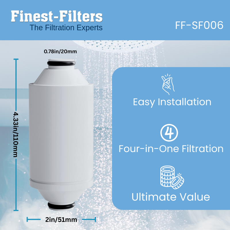 4-Stage Shower Filter Replacement Cartridge Compatible with Phillips