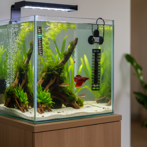Hepo Glass Aquarium Heater HP-605 with FREE Thermometer and Heater Guard (25w-300w)