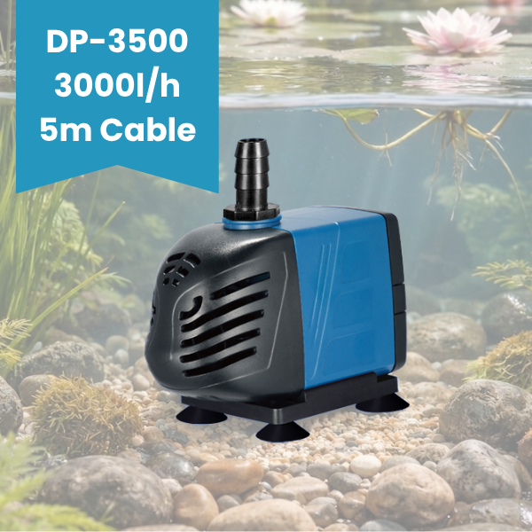 Hidom 3000l/h Submersible Water Pump for Aquarium / Water Feature (DP-3500) Cable 1.2m or 5m