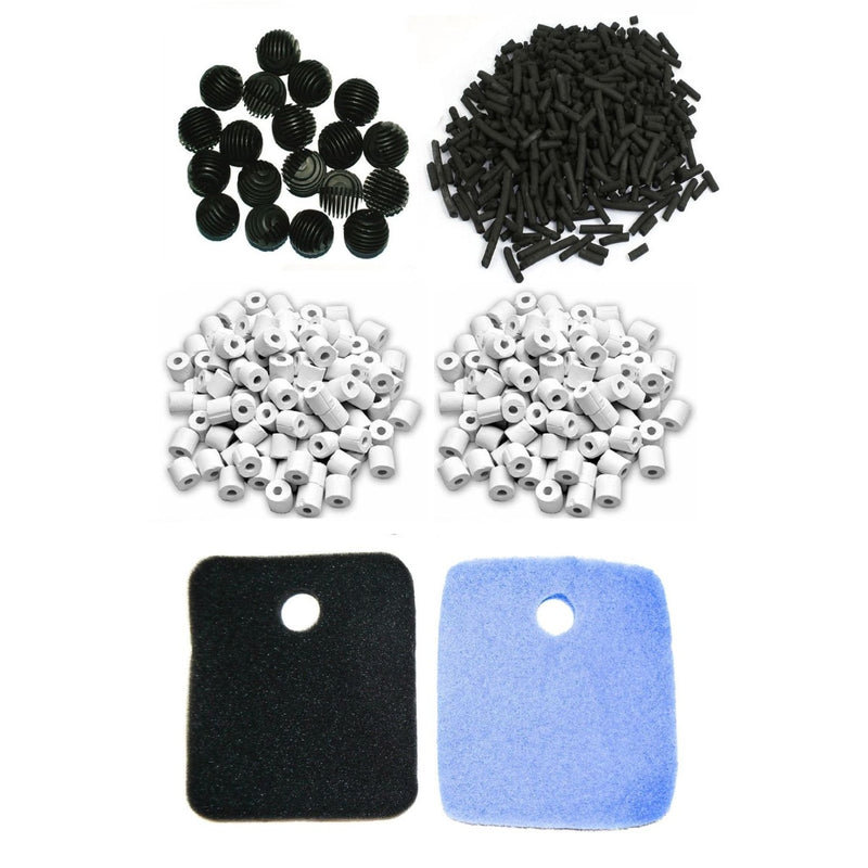 Hidom EX-1500 Filter Media Set (Foam, Ceramic Rings and Activated Carbon)