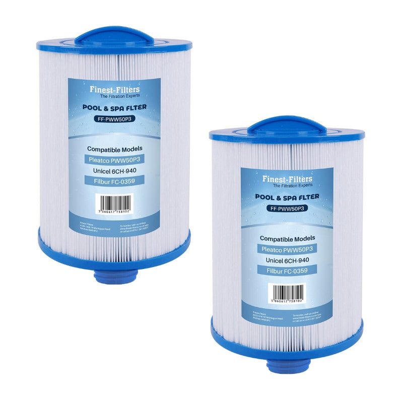 Hot Tub Filter Cartridge PWW50P3 Compatible For Pleatco Unicel (2 Pack)