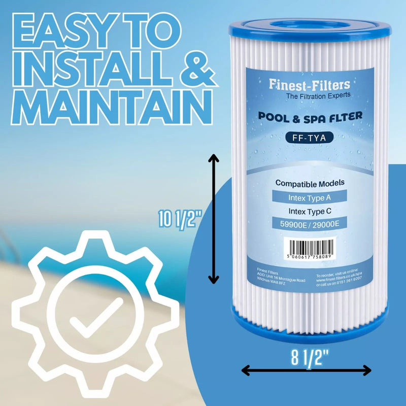 Swimming Pool Filters For Bestway 3 & Intex Type A C (3 Pack)