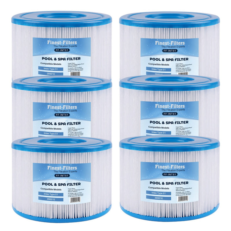 Hot Tub Filter Compatible with Intex 29011E Type S1 (6 Pack)