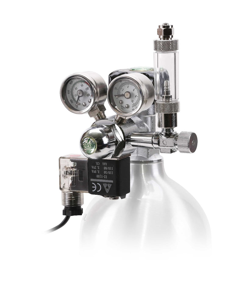 Ista Twin Gauge CO2 Regulator & Solenoid (Side Attaching)