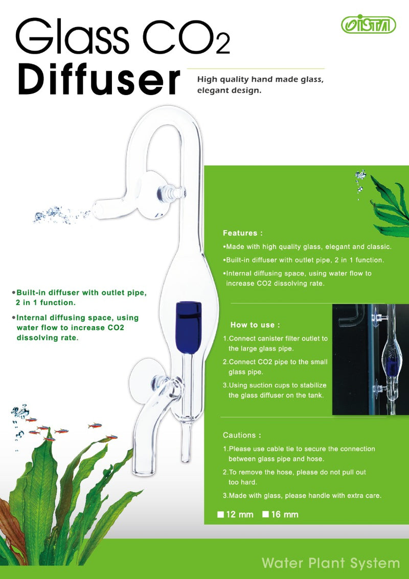 Ista Glass CO2 Diffuser External Filter Outlet