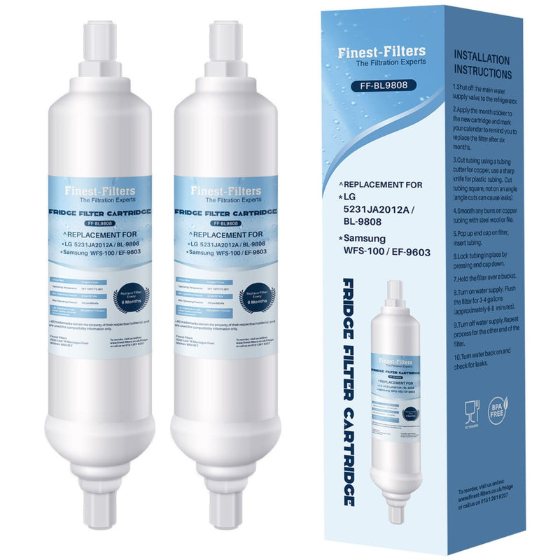 Compatible LG BL9808 Inline External Fridge Filter (2 Pack)