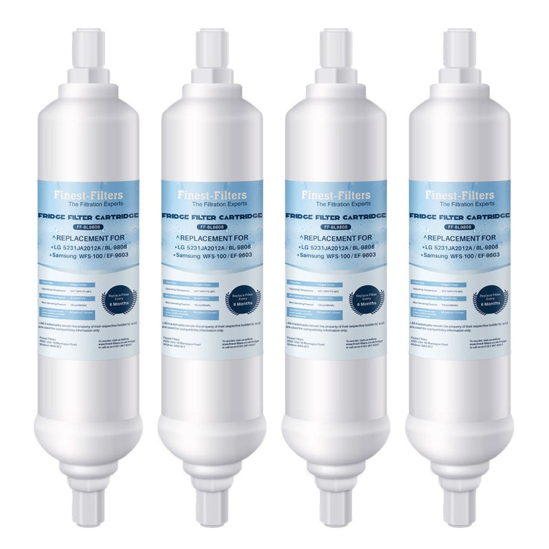 Compatible LG BL9808 Inline External Fridge Filter (4 Pack)
