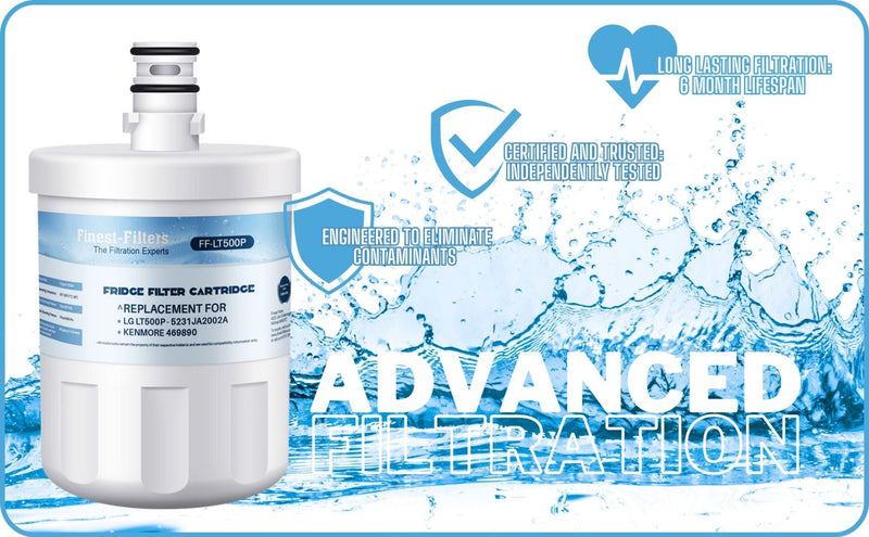 Compatible with LG LT500P Fridge Water Filter (3 Pack)
