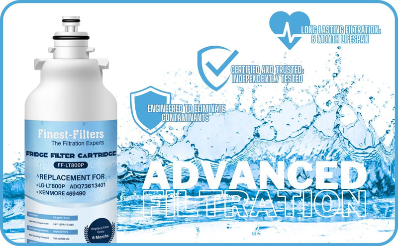 Compatible with LG LT800P Fridge Water Filter (4 Pack)