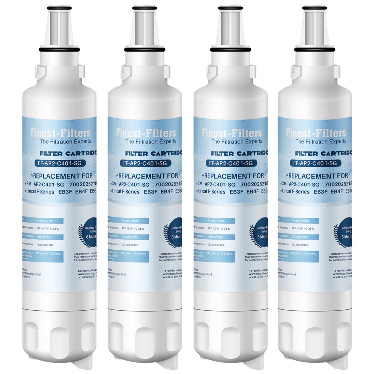 4 x Water Filter Cartridge Compatible with 3M AP2-C401-SG Lincat ...