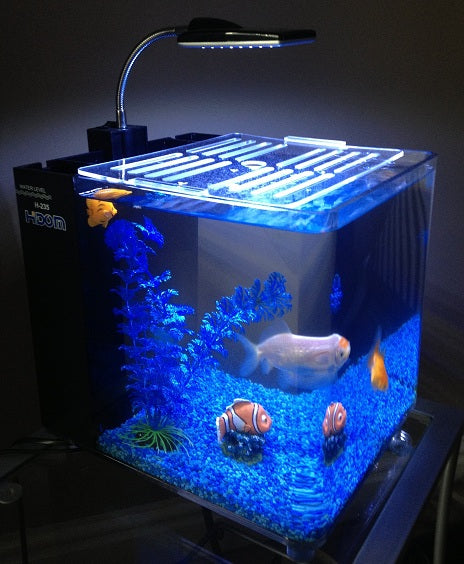 15L Acrylic Mini Aquarium with Filter and LED Lighting