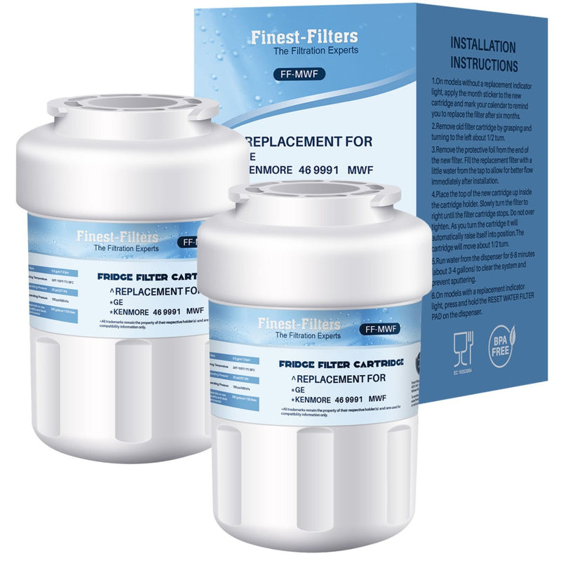 Fridge Water Filter Compatible with GE MWF (2 Pack)