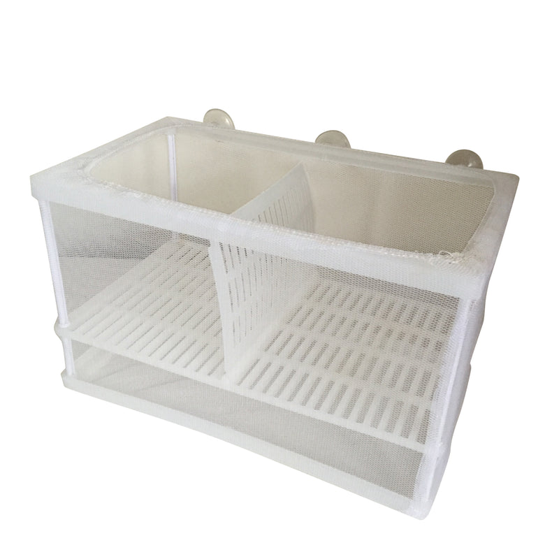 Dual Aquarium Net Breeder Hatchery Isolation Chamber for Fish Tank