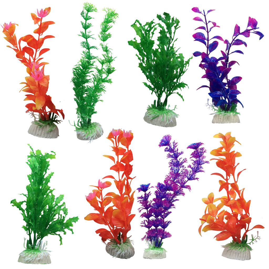 fish tank plastic plants 10 Pack 8