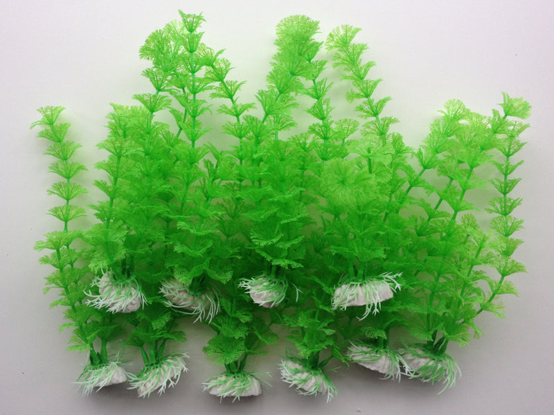 10 Pack 8"Aquarium Fish Tank Plastic Plants