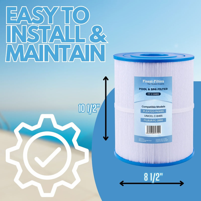 Hot Tub Filter For Pleatco PWK65, Unicel C-8465, Filbur FC-2390
