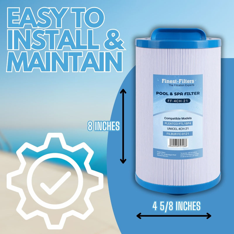 Hot Tub Filter For Pleatco PTL18P4 Unicel 4CH-21