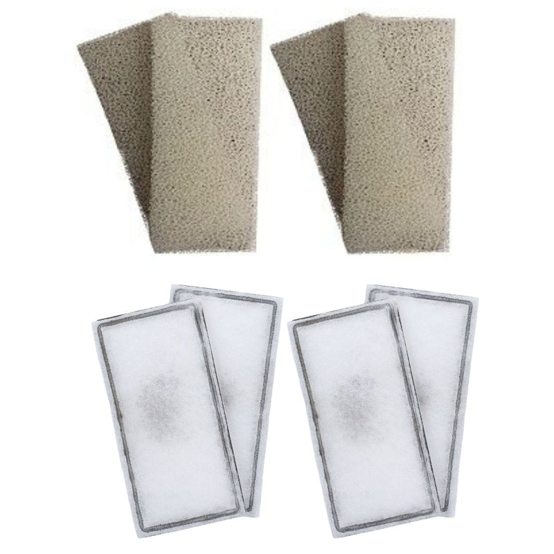 4 x Fluval U2 Compatible Plain Foam and 4 x Compatible PolyMax Filter Cartridges