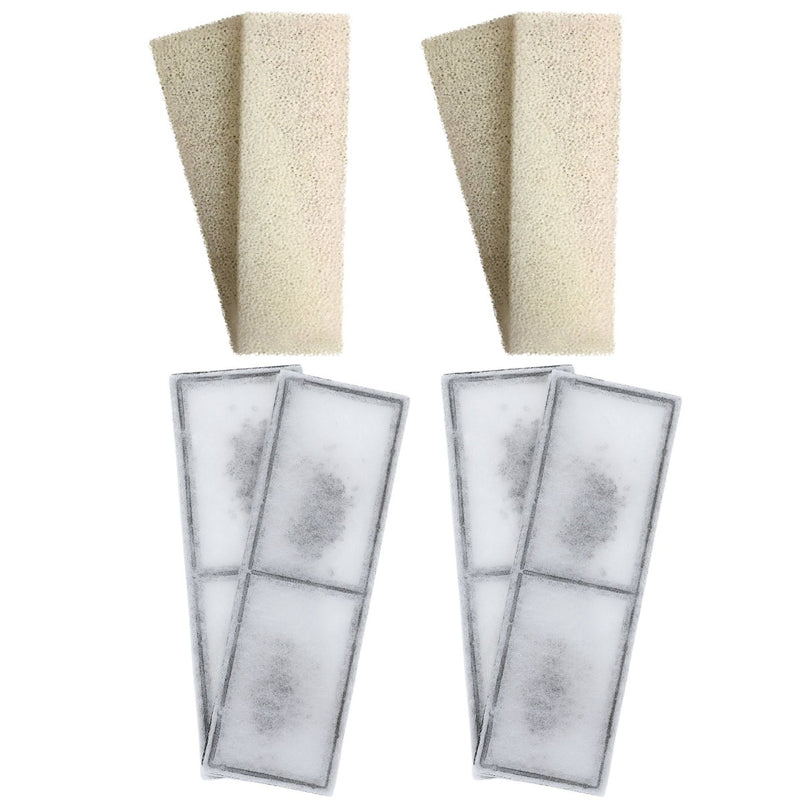 4 x Fluval U3 Compatible Plain Foam and 4 x Compatible PolyMax Filter Cartridges