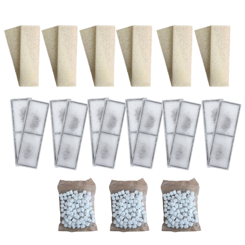 12 x Compatible Foam and 12 x Polymax Filter Cartridges and 3 x 170g Biomax for Fluval U3