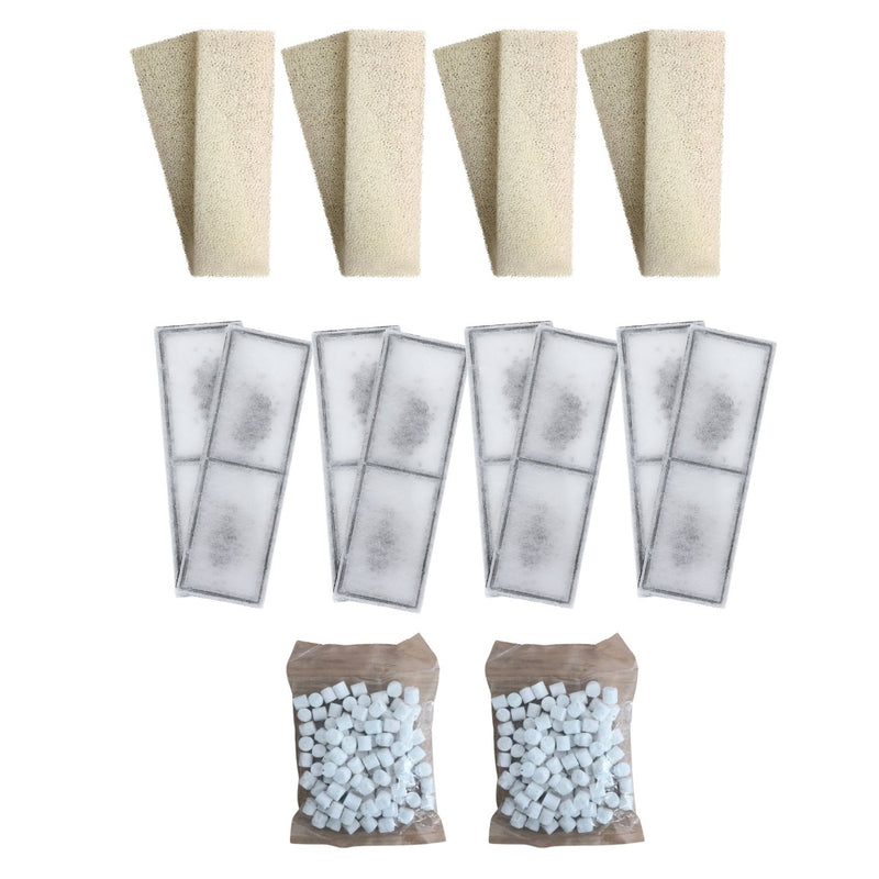 8 x Compatible Foam and 8 x Polymax Filter Cartridges and 2 x 170g Biomax for Fluval U3
