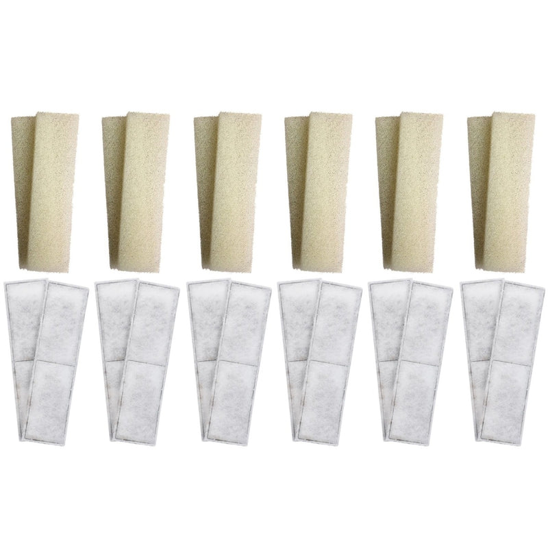 12 x Fluval U4 Compatible Plain Foam and 12 x Compatible PolyMax Filter Cartridges