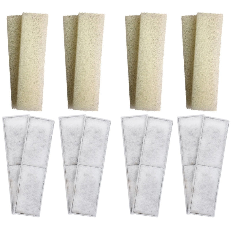 8 x Fluval U4 Compatible Plain Foam and 8 x Compatible PolyMax Filter Cartridges
