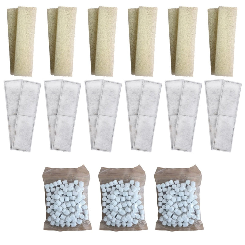 12 x Compatible Foam and 12 x Polymax Filter Cartridges and 3 x 170g Biomax for Fluval U4