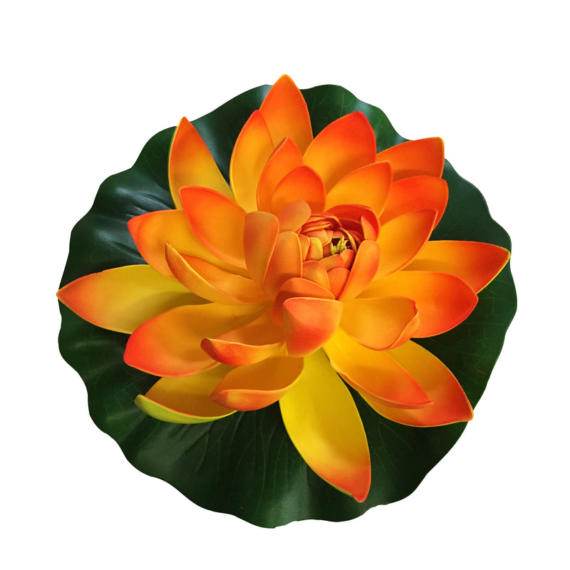 Artifical Pond Lily Lilly Floating Pond Decoration Lillie Plant With Frog Mixed Pack