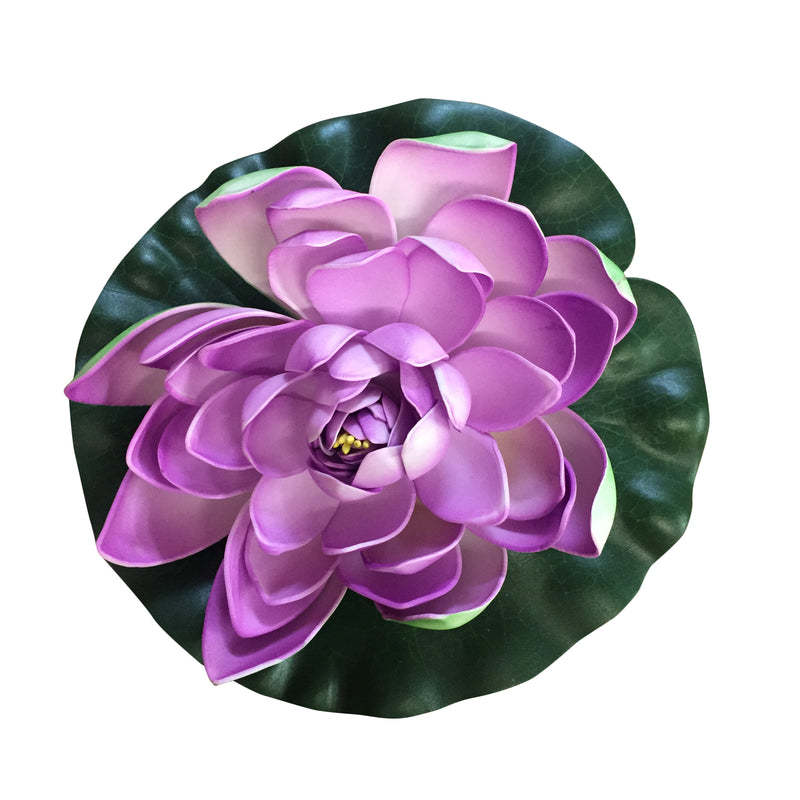 Artifical Pond Lily Lilly Floating Pond Decoration Lillie Plant With Frog Mixed Pack